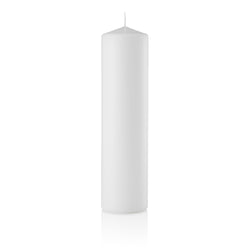 3 x 11 Inch White Pillar Candles, Unscented Set of 12