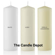Vanilla Pillar Candle Assorted Multipack - 3x4, 3x6, 3x9 - Set of 36
