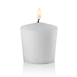 15 Hour Tapered White Votive Candles, Unscented, Set of 144