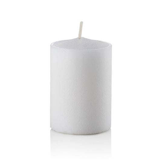 15 Hour Straight Sided White Votive Candles, Unscented, Set of 288