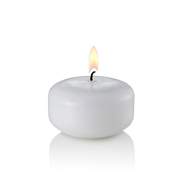 3'' White Floating Wax Candle - Bulk Event Pack - Potomac Floral Wholesale