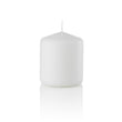3 x 3 1/2 Inch White Pillar Candles, Unscented Set of 12