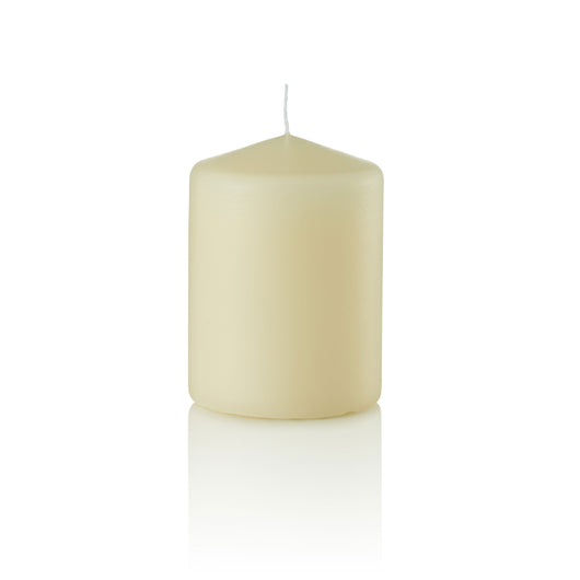 3 x 4 Inch Vanilla Pillar Candles, Unscented Set of 6