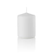 White Pillar Wedding Candles, 3 x 4 Inch, Set of 12