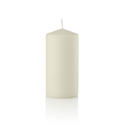3 x 6 Inch Ivory Pillar Candles, Unscented Set of 12