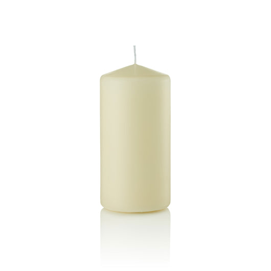 3 x 6 Inch Vanilla Pillar Candles, Unscented Set of 12