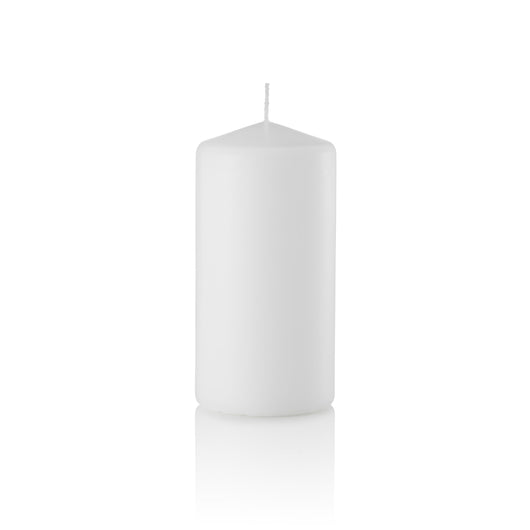 3 x 6 Inch White Pillar Church Candles, Unscented , Set of 12