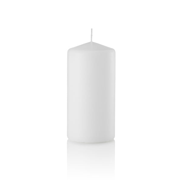 White Pillar Wedding Candles, 3 x 6 Inch, Set of 12