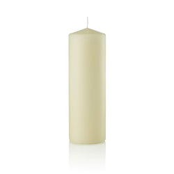 3 x 9 Inch Vanilla Pillar Candles, Unscented Set of 6