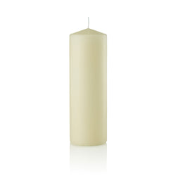 3 x 9 Inch Vanilla Pillar Candles, Unscented Set of 12