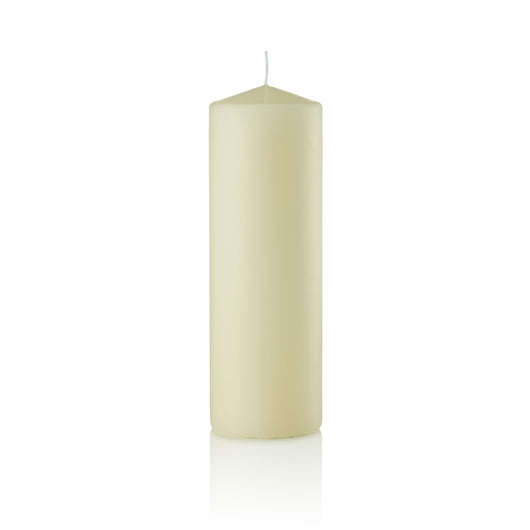 3 x 9 Inch Vanilla Pillar Candles, Unscented Set of 12