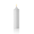 White Wedding Utility / Vigil Candle, Small Diameter, Set of 200