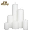 White Pillar Candle Assortment - 2x3, 2x4.5, 3x4, 3x6, 3x9, 3x11 - Set of 216-The Candle Depot