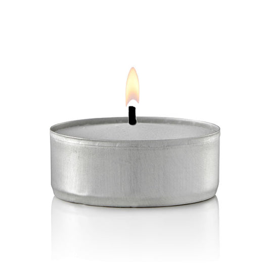 White Tealight Candles In Aluminum Cups, Set of 500 (125 Per Pack)