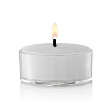White Tealight Candles in Plastic Cups, Set of 500